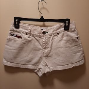 Tommy jeans white denim shorts
